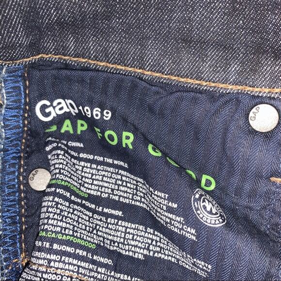 GAP 1969 Jeans Gap For Good True Skinny Size 24 Dark Wash with Stretch - Picture 6 of 10